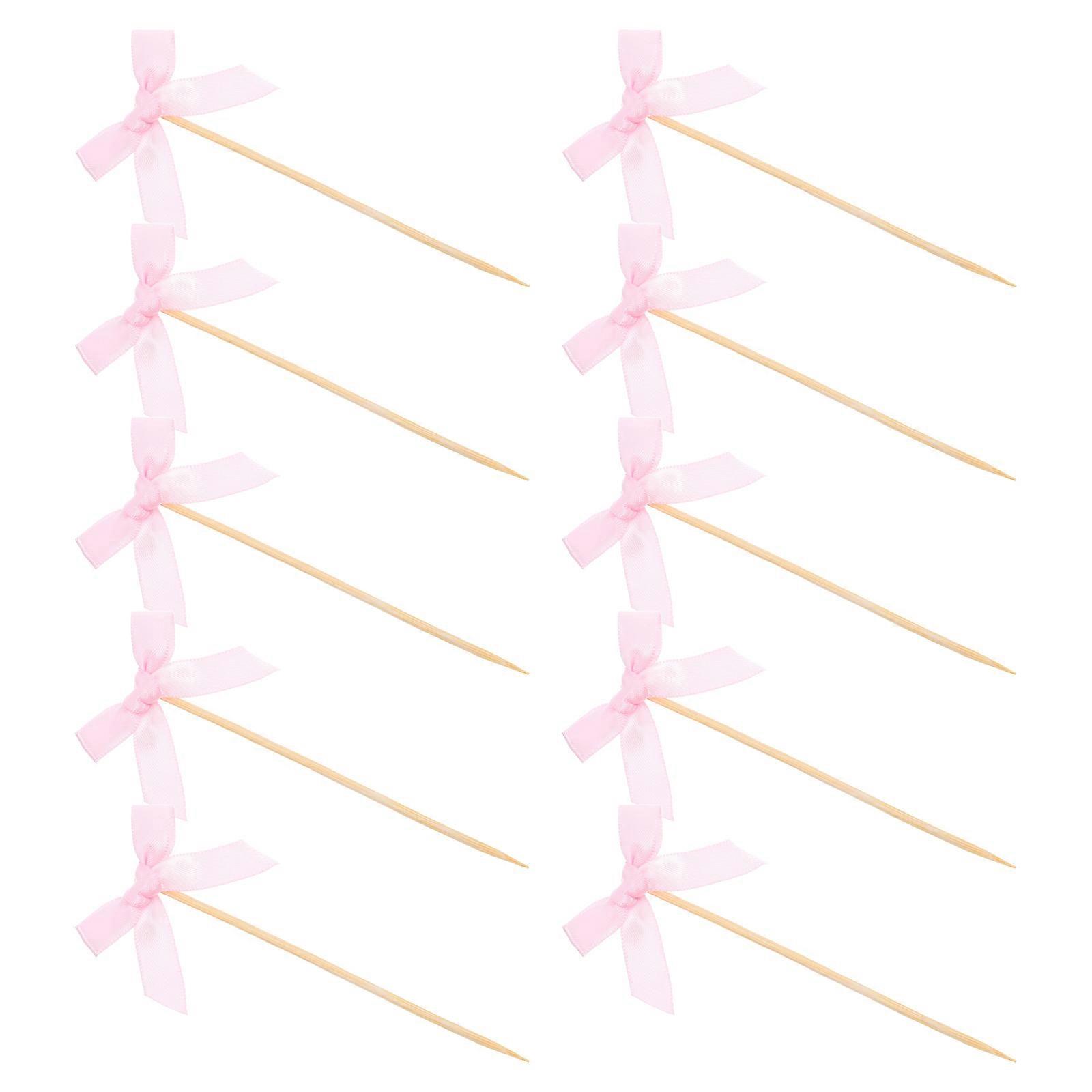 Cake Decoration Kit with Elegant Fabric Bows for Fruit Picks 40Pcs