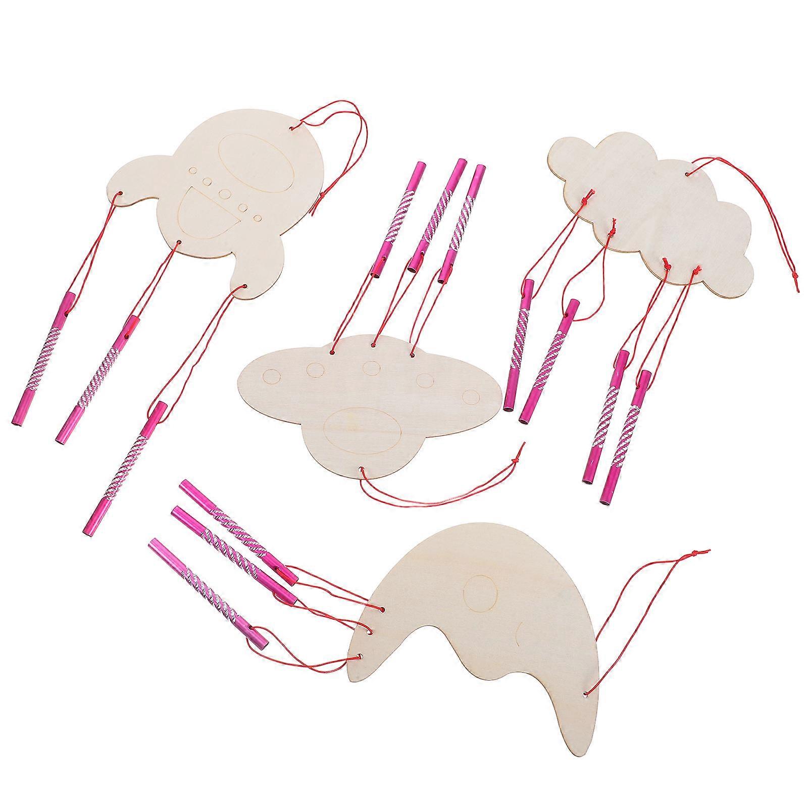 DIY Wind Chime Kit Wooden Craft for Kids 20Sets with Hanging Ornaments