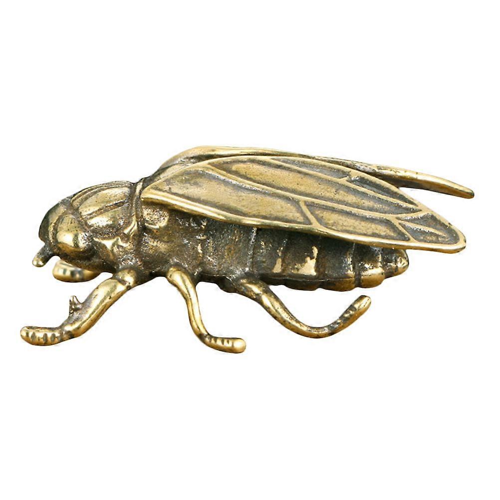 Brass Cicadas Statues Golden for Decoration Unique Gift