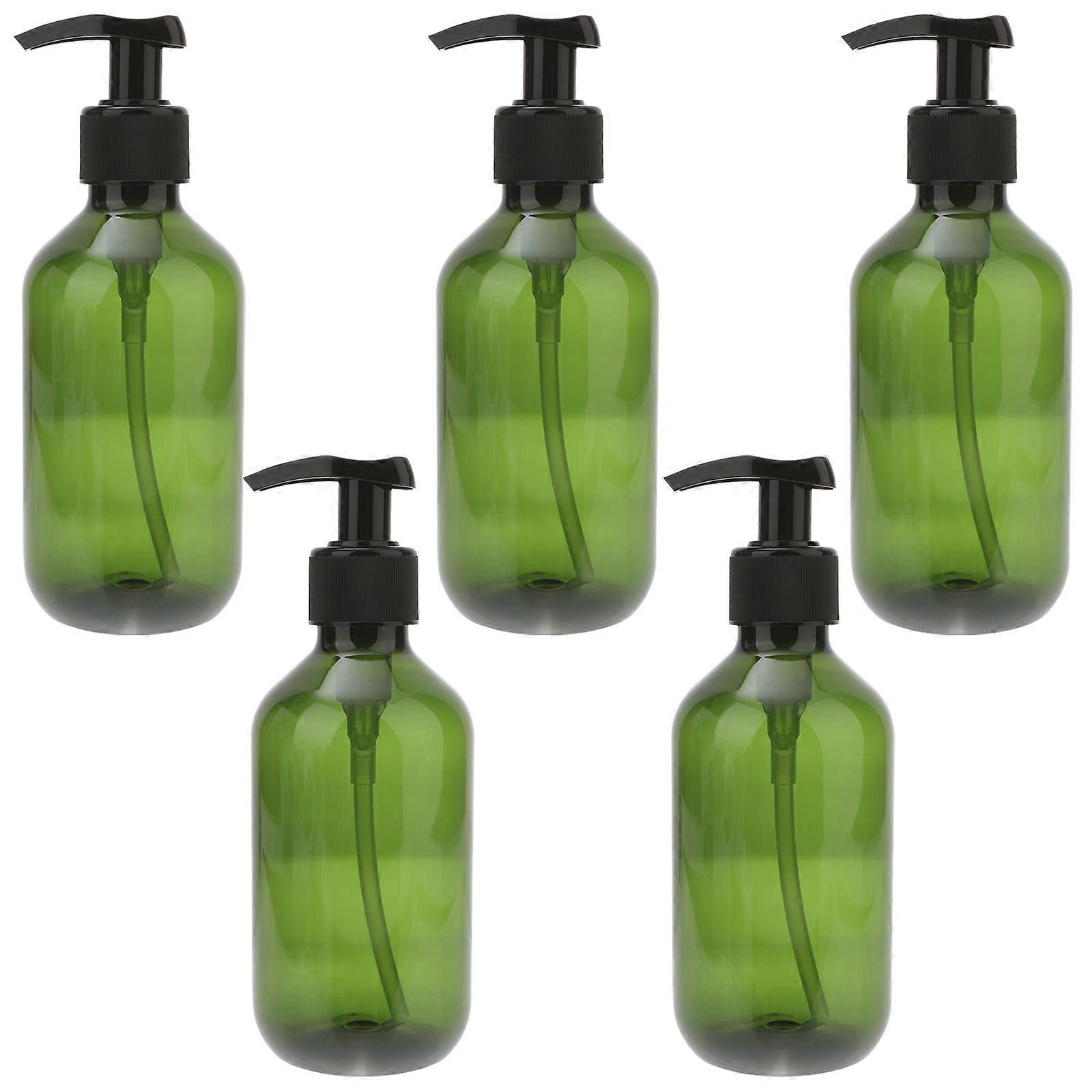 Emulsion Bottles Plastic Empty Subpackaging Bottles 5Pcs Green Color