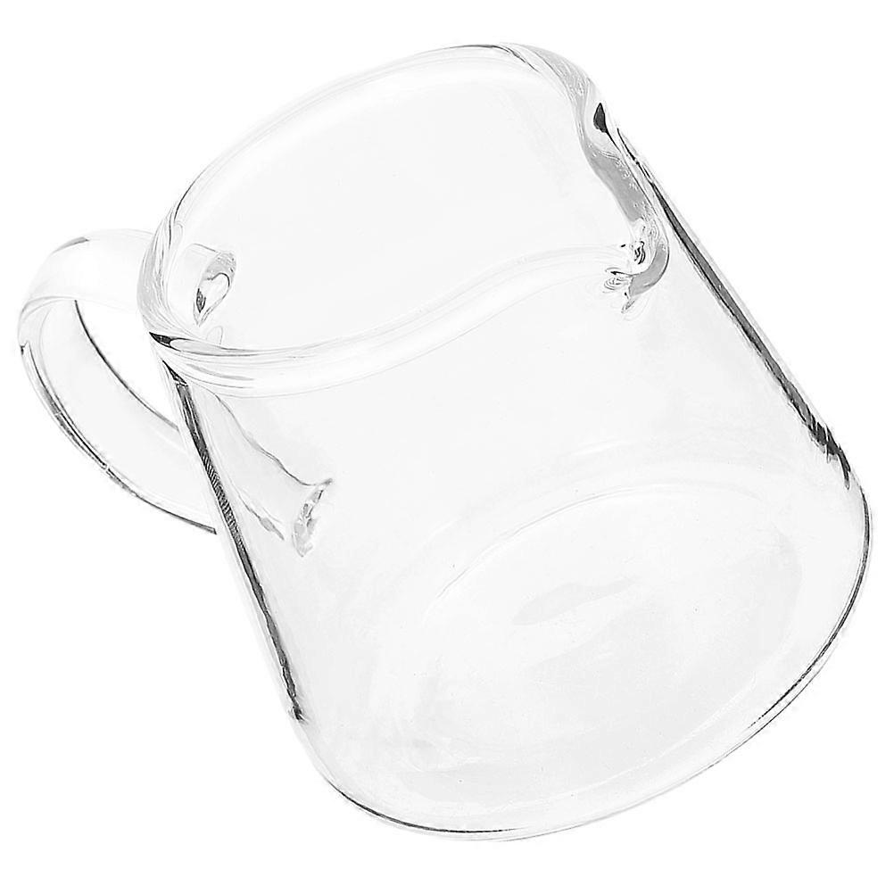 Mini Glass Milk Pitcher for 2Pcs Transparent Coffee Creamer Container