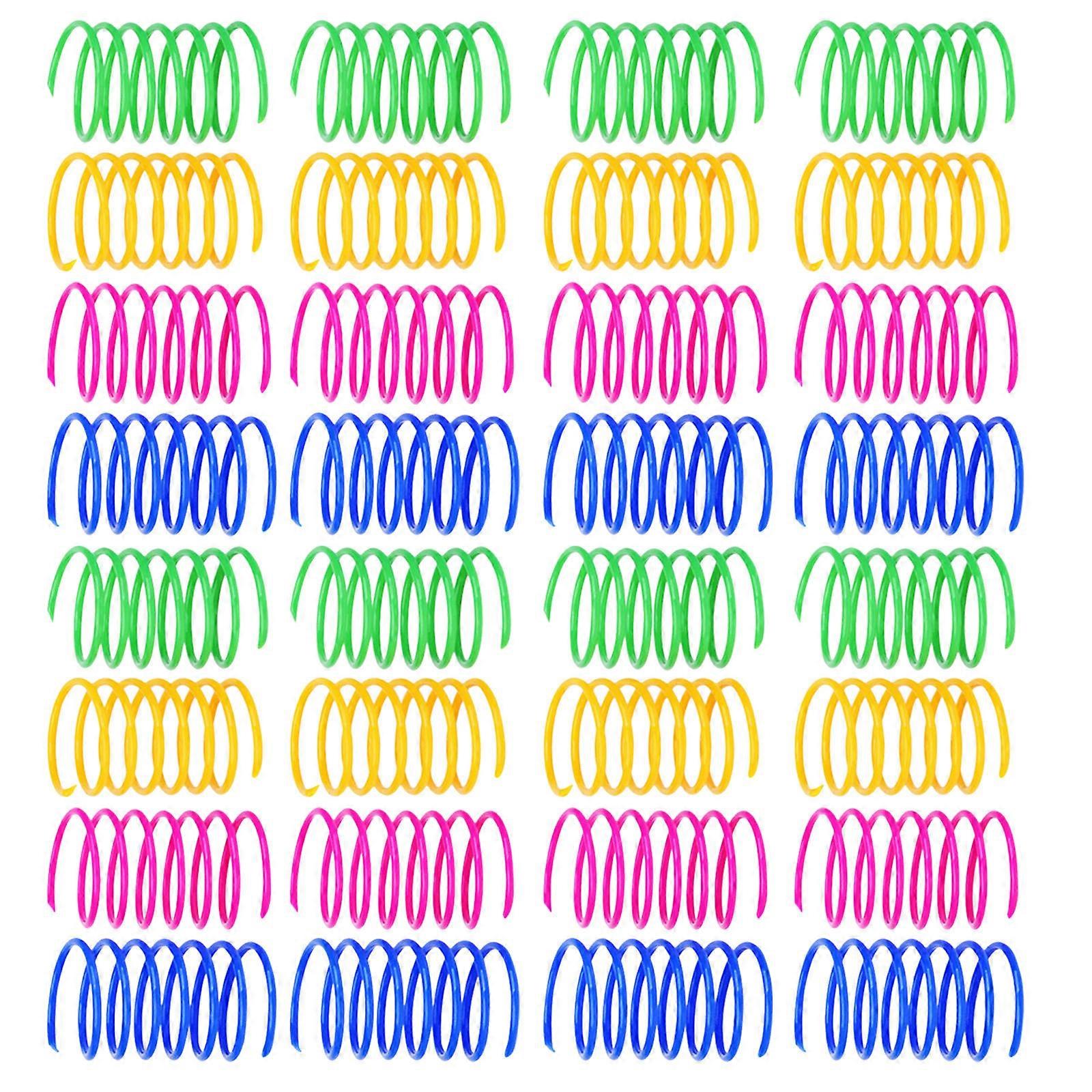 40Pcs Cat Spring Toys Interactive Pet Teaser Toys Assorted Color For Indoor Play Satisfy Hunting Instincts