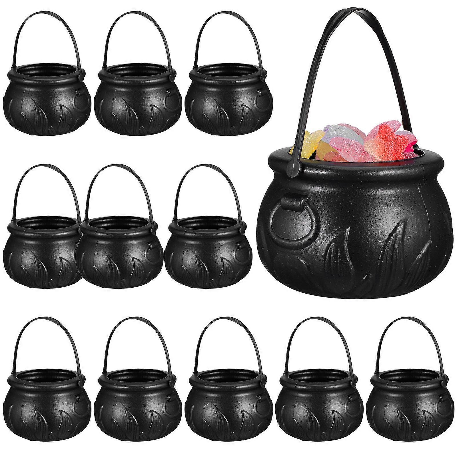 Black Pumpkin Bucket for Halloween Storage Use 72Pcs Set