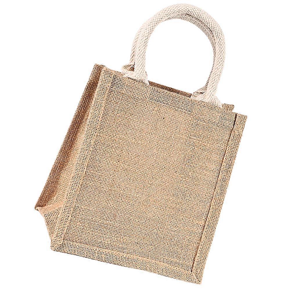 Reusable Jute Handle Gift Bag for Decor Large Burlap DIY Linen Fabric Tote