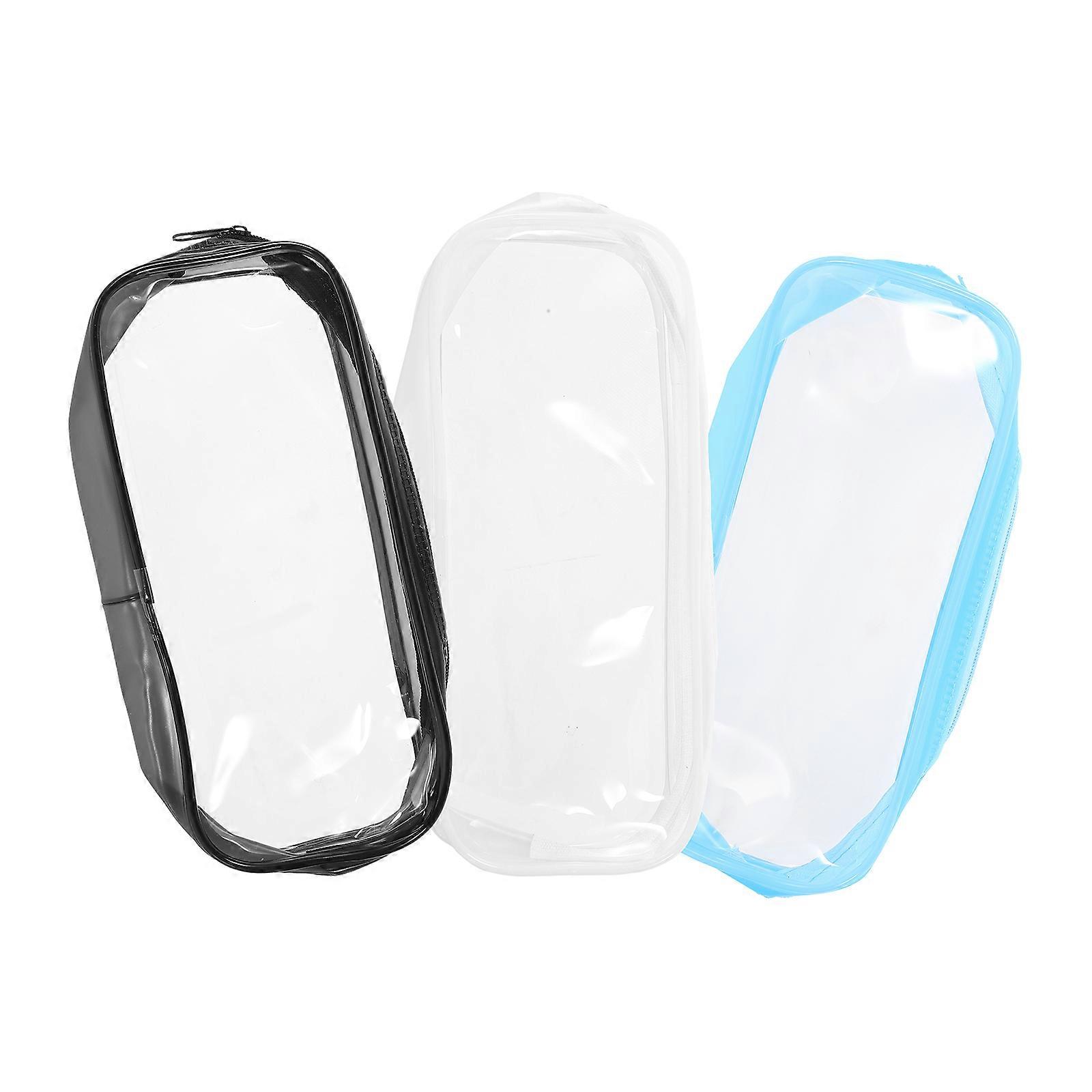 Assorted Color Pencil Case For Stationery Organization Home Office 8.25X3.54X1.38IN Practical Design 6 Pcs