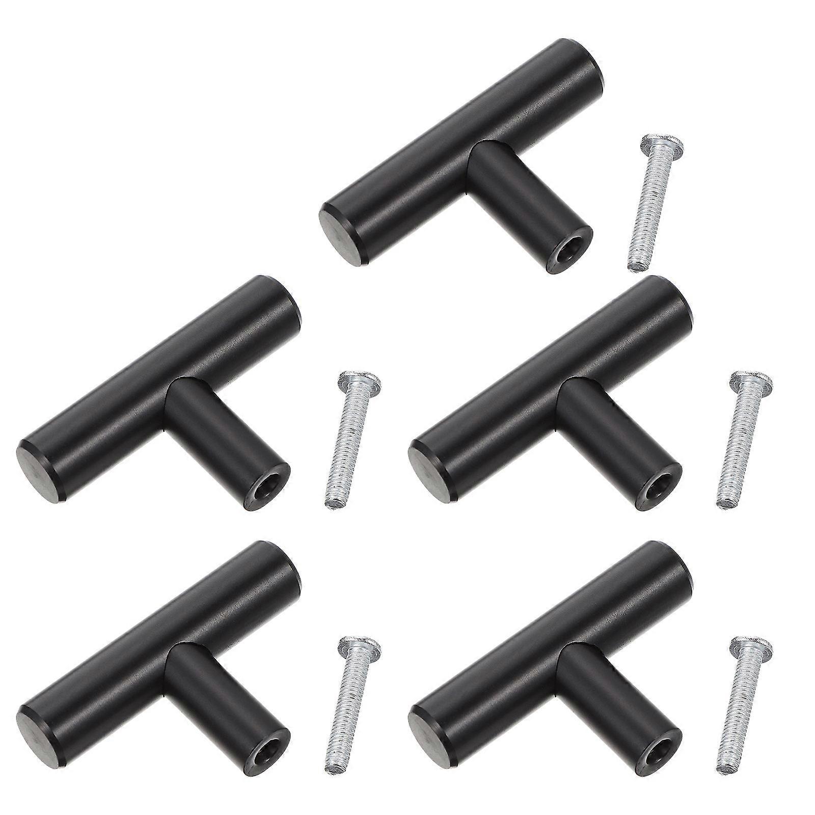 Pull Handles Single Hole T Bar Pull Knobs for 20Pcs Black Cabinet Use