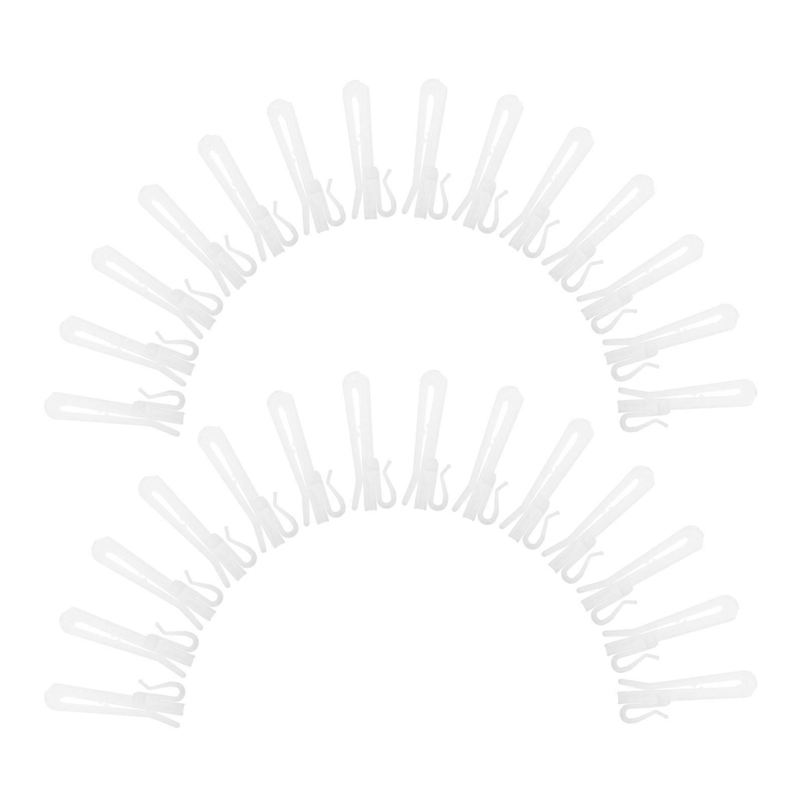 Adjustable Shower Curtain Hooks Plastic Drapery Clip Hook 150Pcs for Home Use