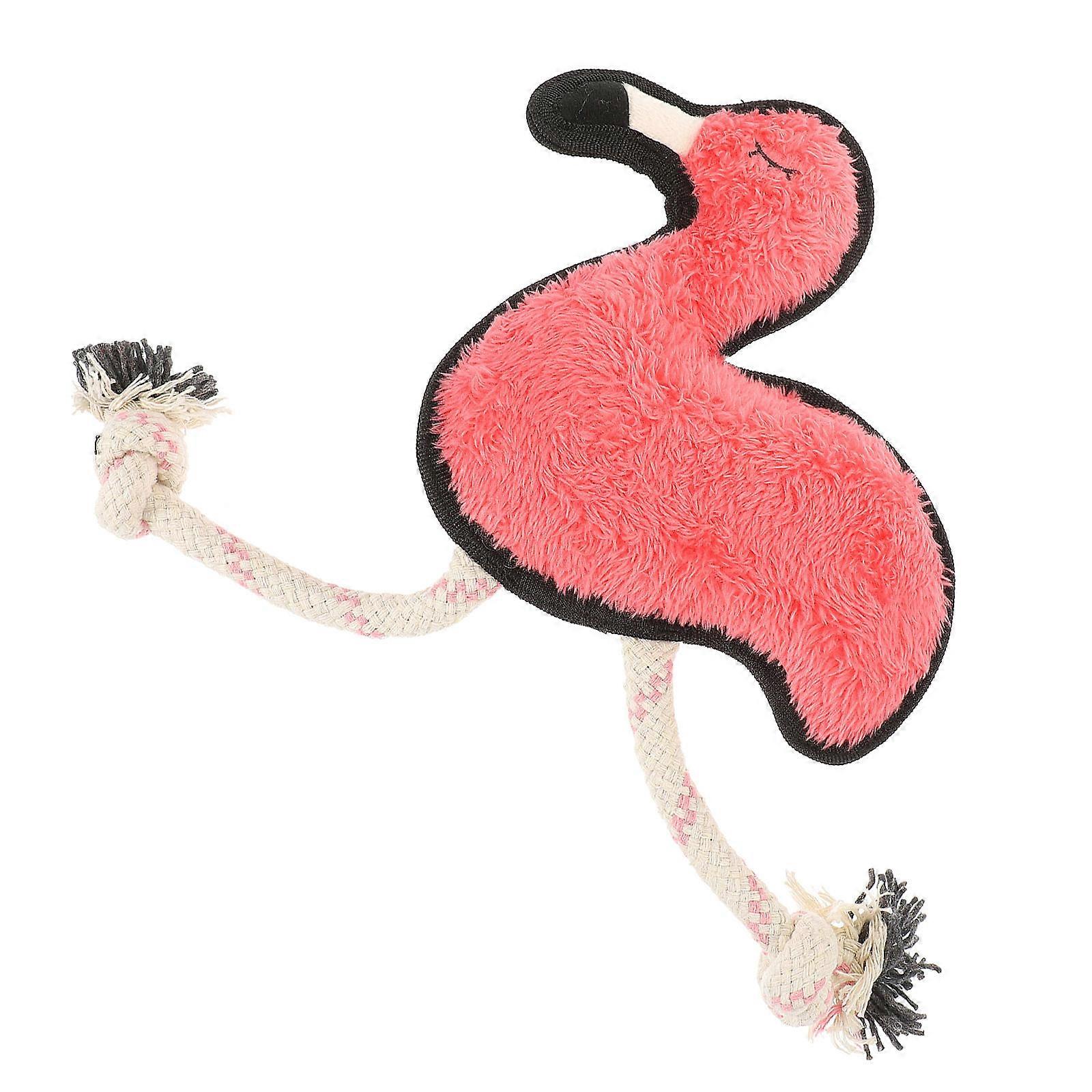 2Pcs Plush Flamingo Dog Toy for Interactive Pet Playtime
