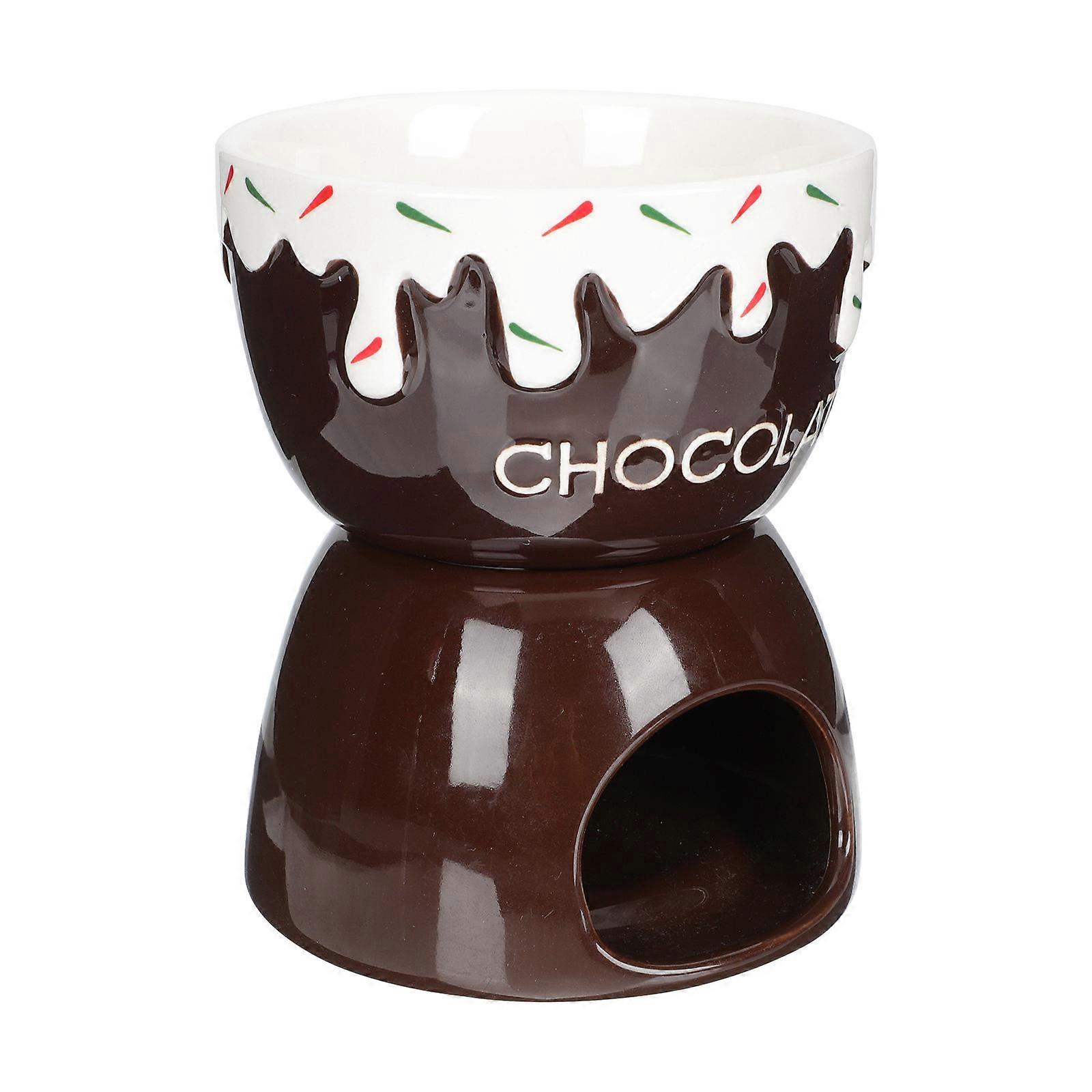 Butter Fondue Pot Ceramic Cheese Warmer Suitable For Daily Use Assorted Color Melting Chocolate 1 Set