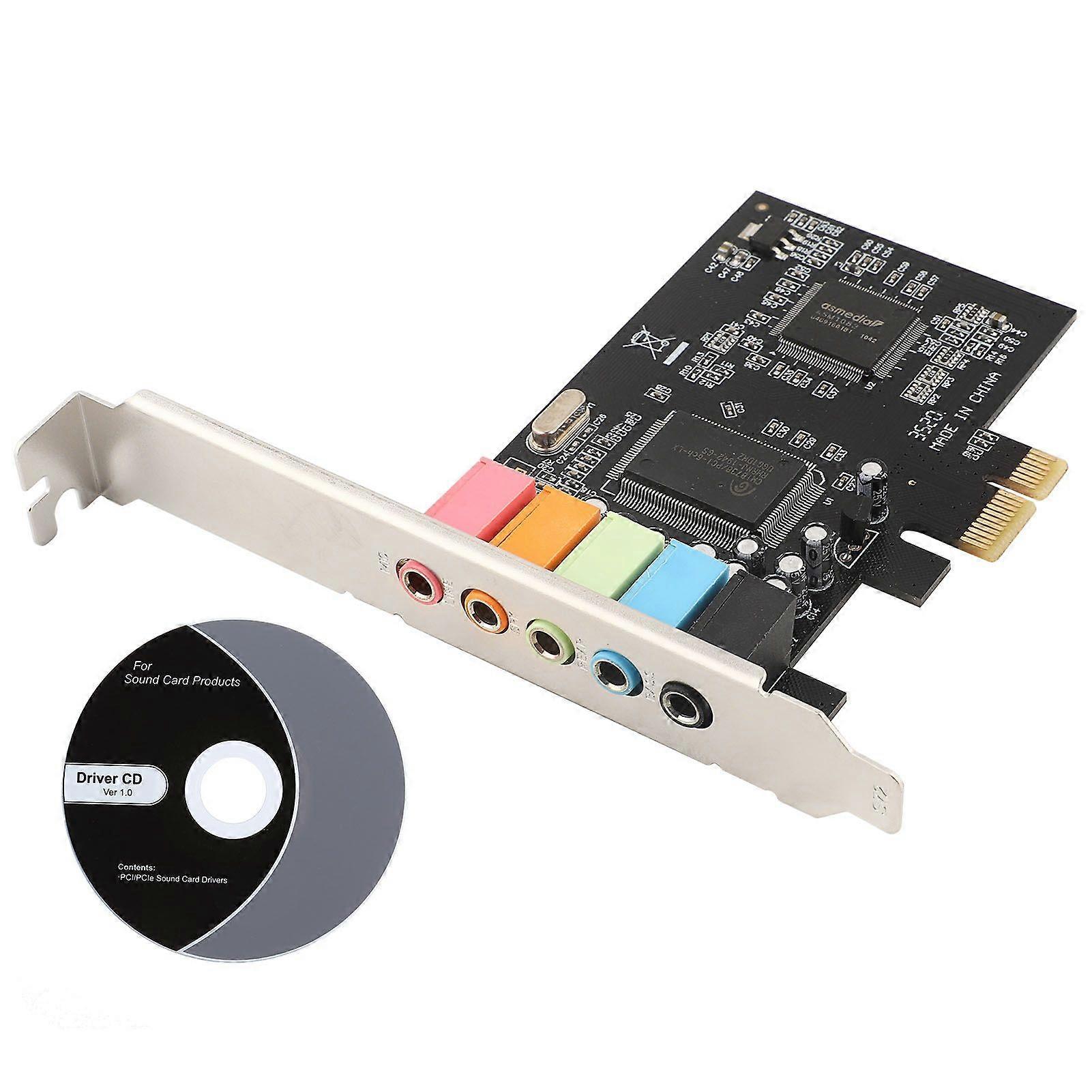 Pcie 5.1 Channel Sound Card 6 Channel Audio Card CMI8738 Chip with CD Accessories