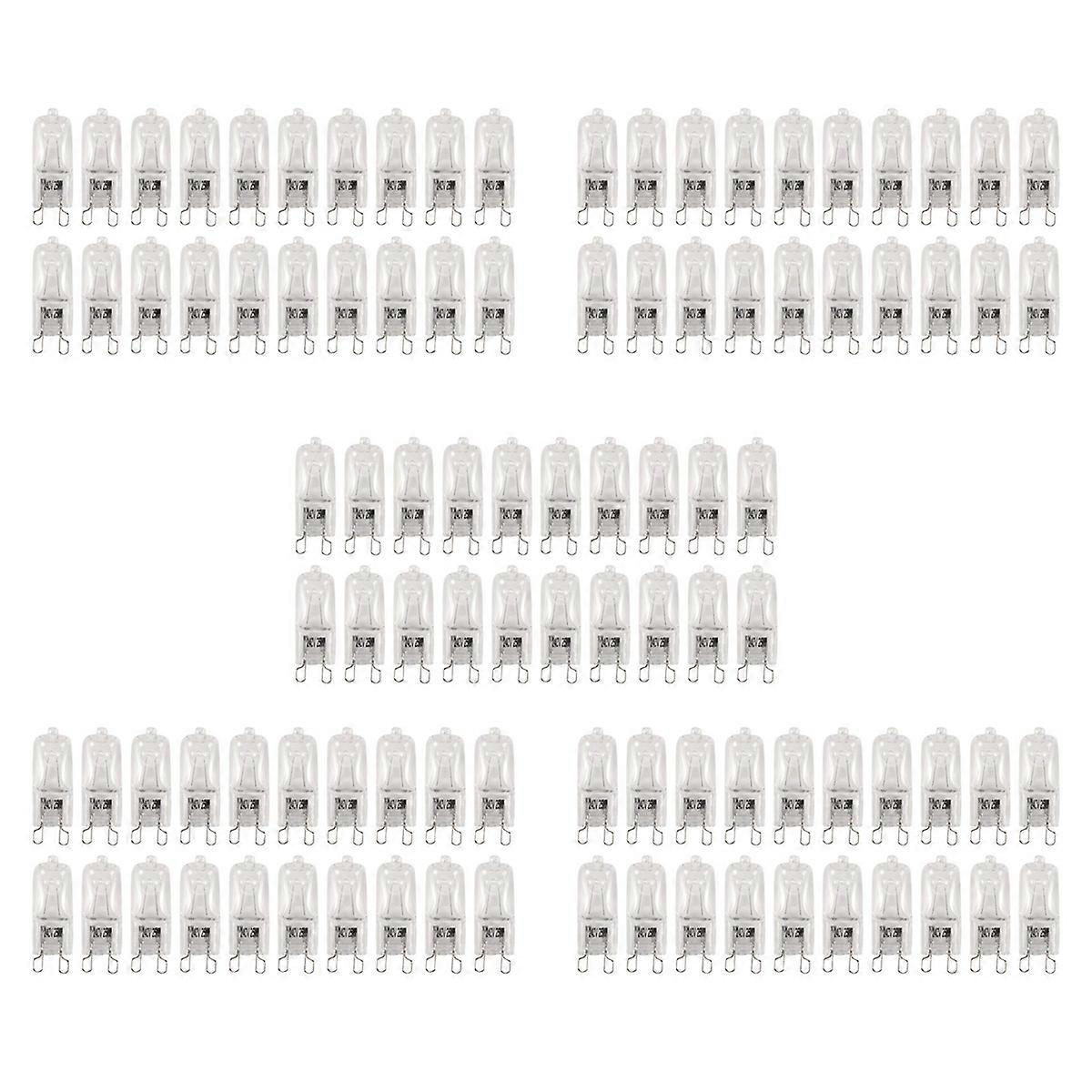 20 stk. G9 halogenpærer, 25W klare halogenpærer, dæmpbare, 2800K