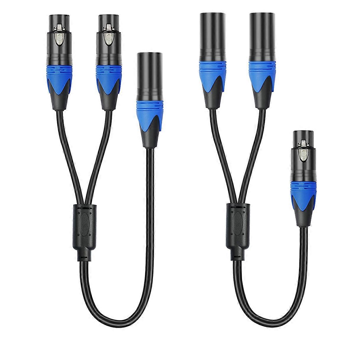 50cm XLR Y Splitter Cable Microphone Splitter Cord Mic Cable