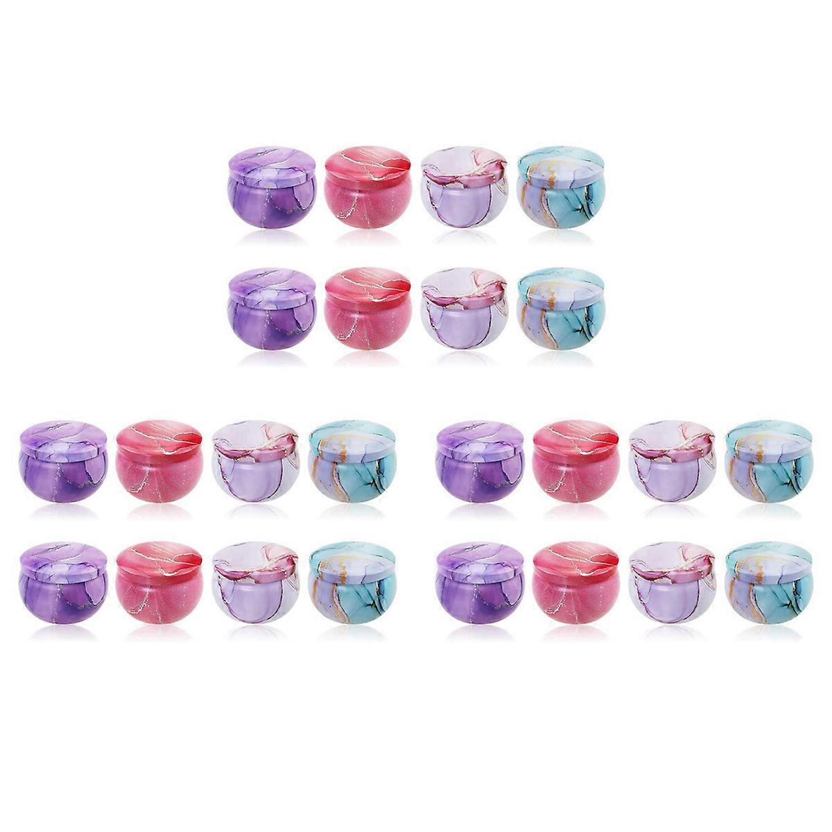 8Pcs Candle Tins for Candle Making Kit Metal Candle Tin with Lids