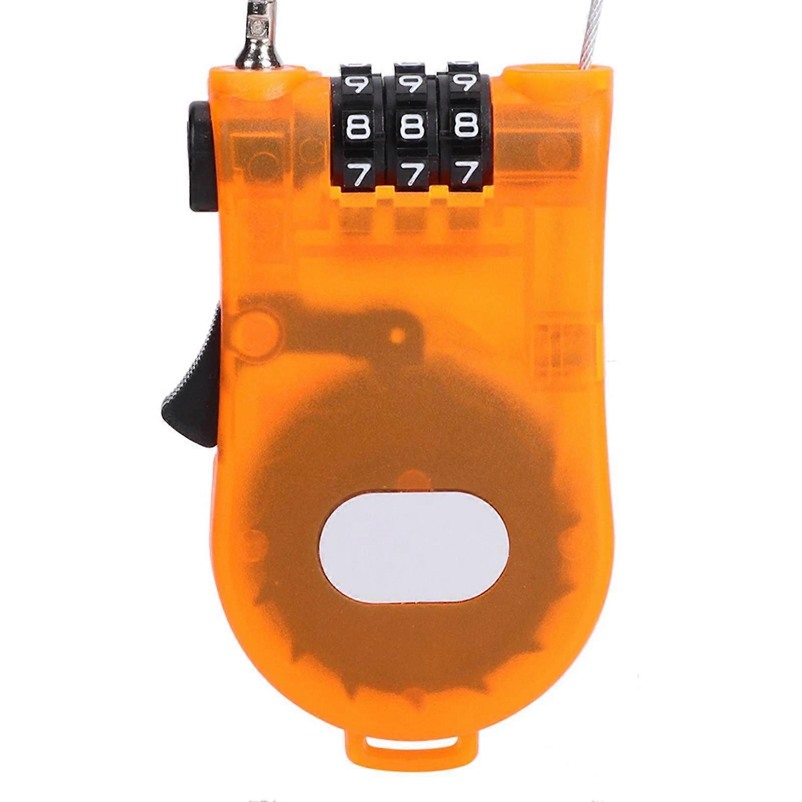 Mini Drawstring Password Anti Theft Lock Waterproof Retractable Motorcycle Helmet Lock for Cabinets Toolboxes