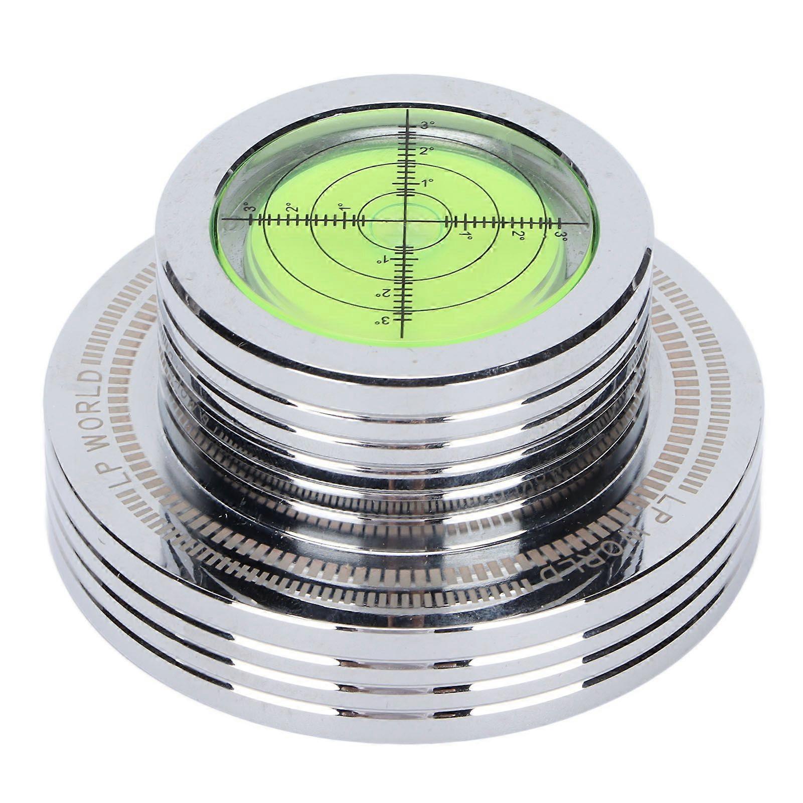 Record Weight Stablizer Turntable Disc Clamp with Bubble Leveling for LP Record Player 50HzSilver