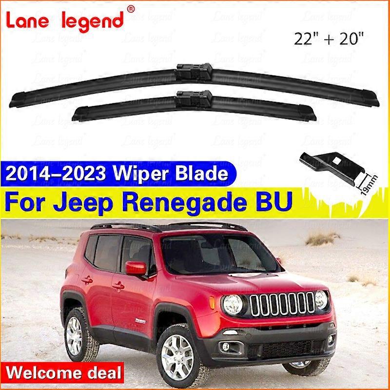 Applies to Wiper LHD Front Wiper Blades for Jeep Renegade BU 2014 - 2023 Windshield Windscreen Clean Window Rain Brushes 22"+20"