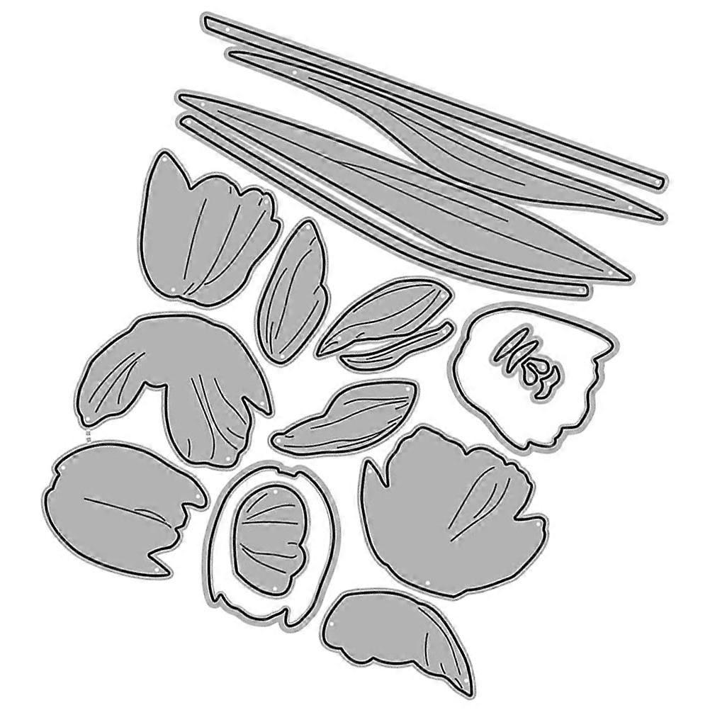 Tulip Iron Cutting Die for DIY 5 Sheets Scrapbook Embossing Supply