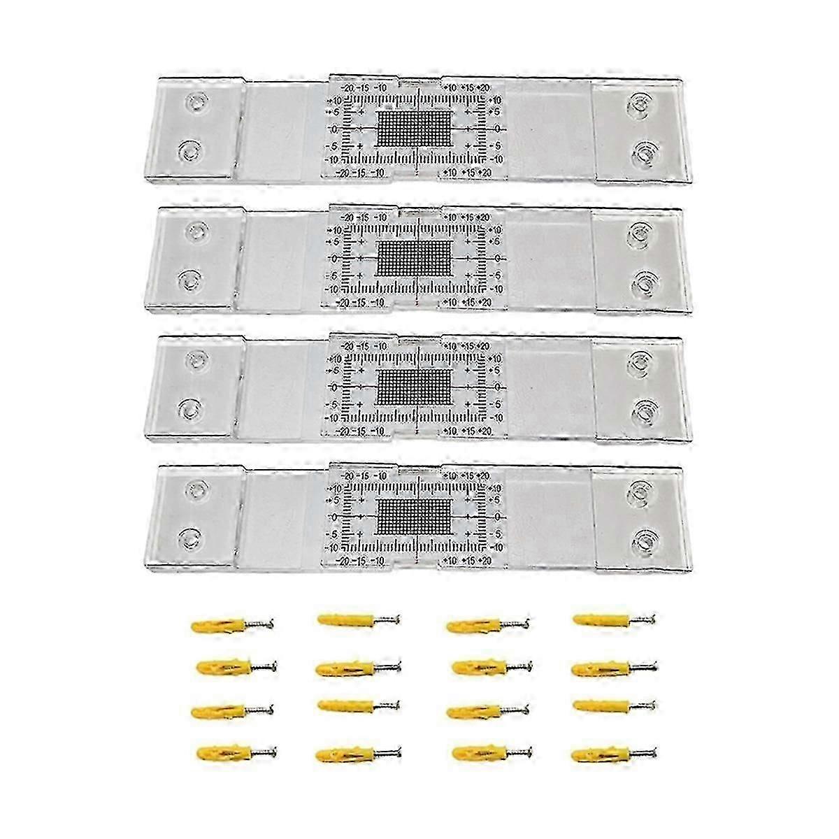 Exquisite Thickness Gauge 4Pcs Crack Monitoring Record, Standard Tell-Tale Crack Monitor compatible with the Standard and Corner Tell-Tale