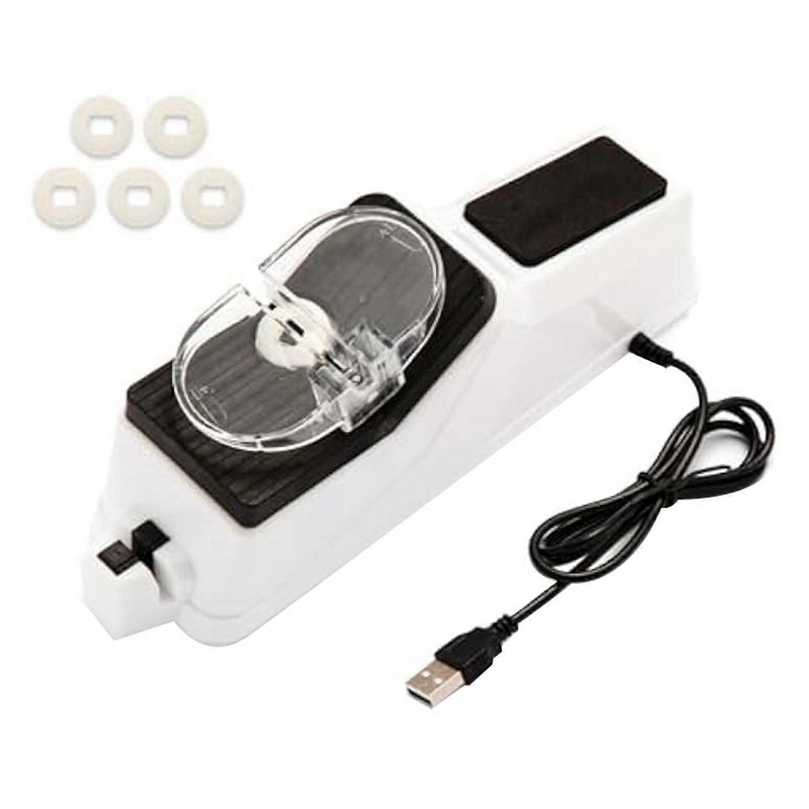 Electric Knife Sharpener,Knife Sharpener Tool,USB Sided Knife Sharpener for Quick Sharpening&Polishing with 5 Grindstone