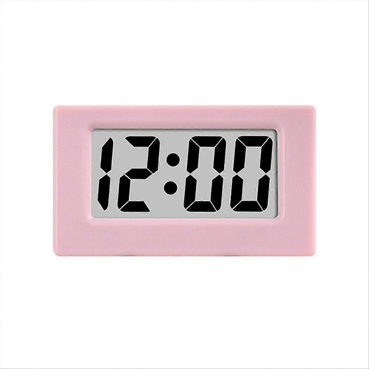 Mini Clock LED Screen Lectronic Digital Alarm Desktop Clock Pink