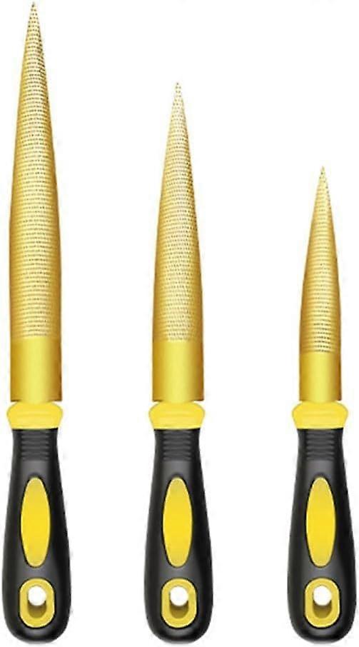 3Pcs Wood File Woodworking Semi-Circular and Flat Rasp Tool for Filing