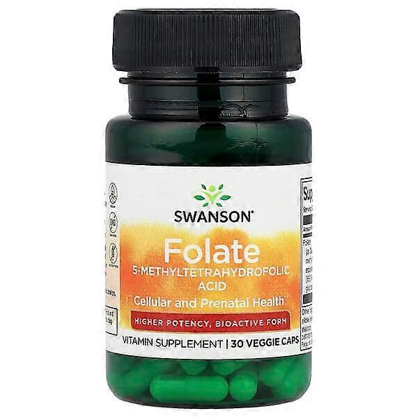 Swanson, Folate, 30 Veggie Caps (1,360 mcg DFE per Cap)