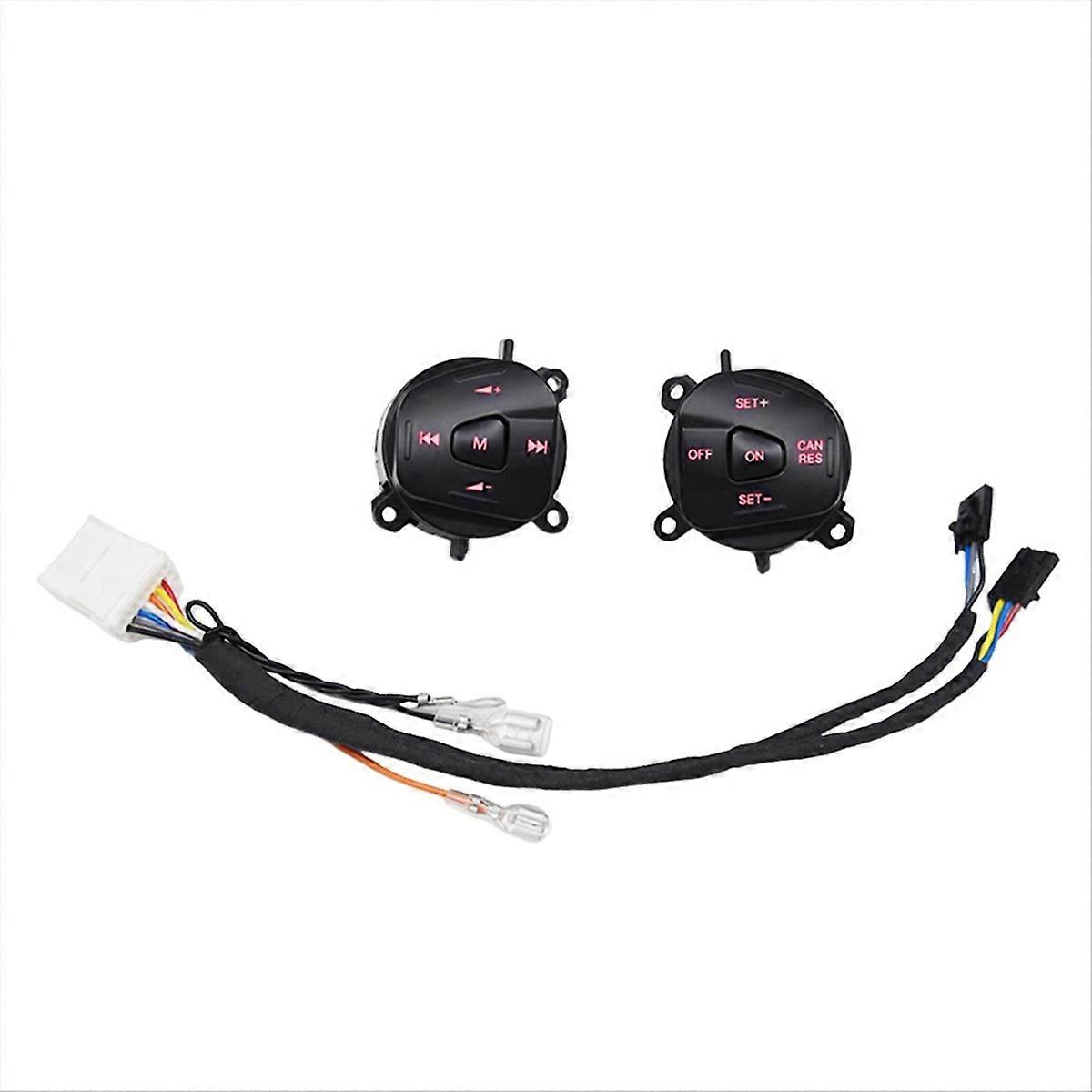 Car Red LED Steering Wheel Cruise Control Switch Button with Wiring