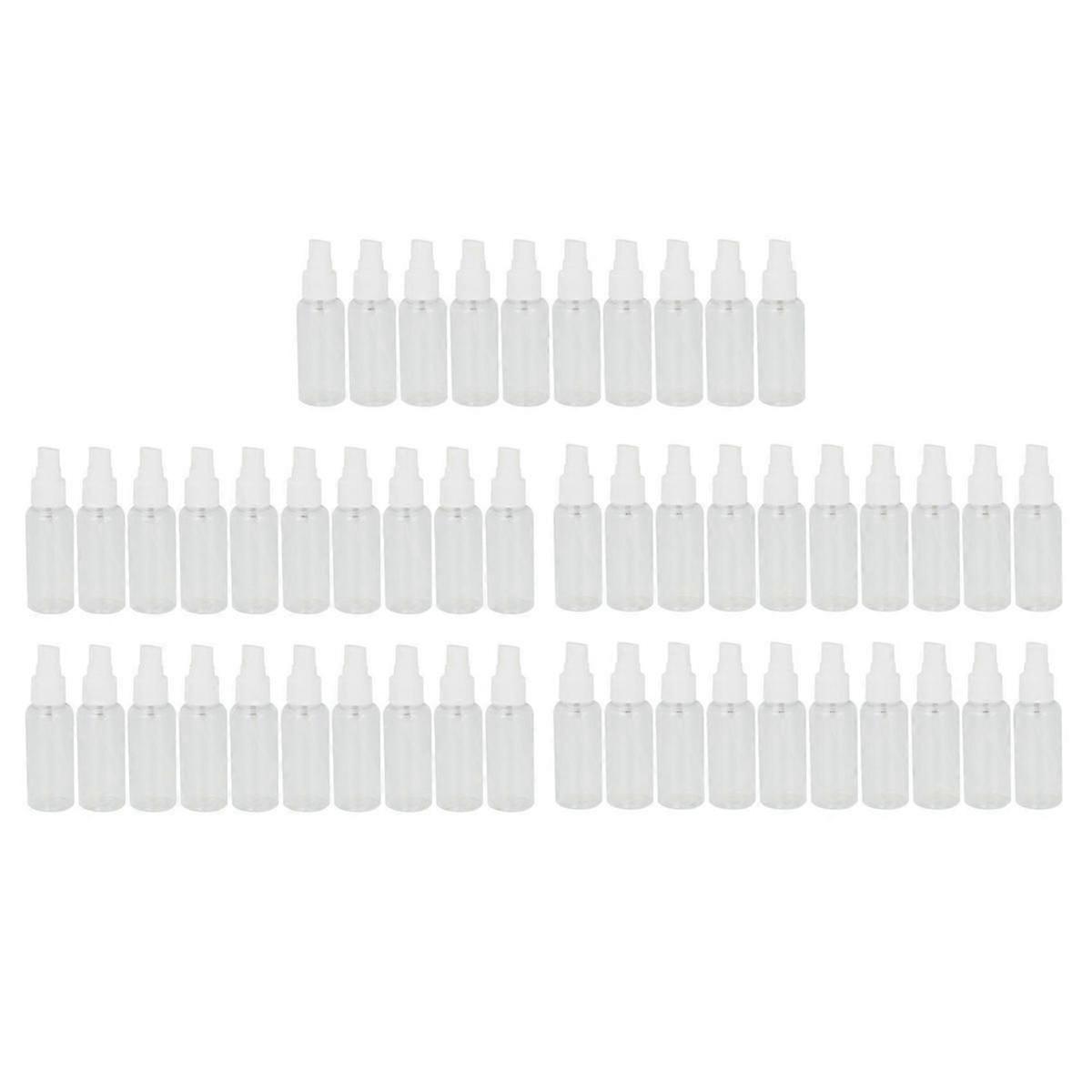 50 Pieces 50Ml Spray Bottles Plastic Empty Refillable Atomiser Bottle
