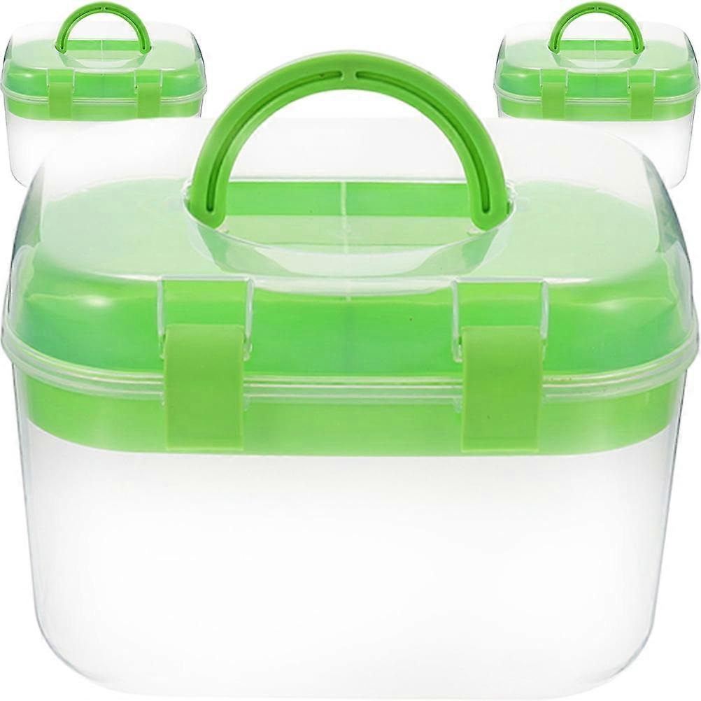 3 Pcs Storage Box Tool Boxes Chest First Aid Kit Office Sewing Thread Needle Container Plastic
