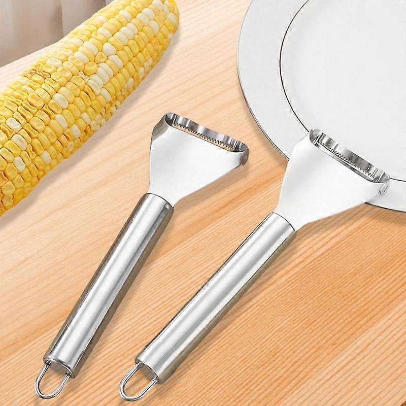 2 Counts  Corn Peeler,Corn Cob Stripper & Thresher, Ergonomic Handle Corn Cutter, Kitchen Gadget for Removing Corn Kernels from Cob.