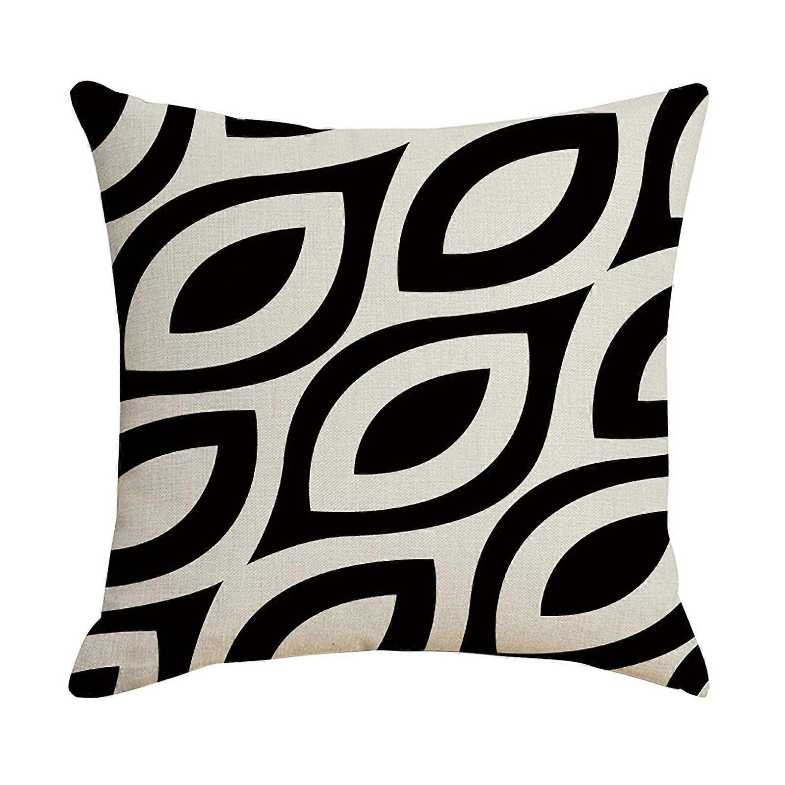 WRXMIJNHGSA Black White Waterproof Hugging Pillow Household Design Pattern Sand Pillow