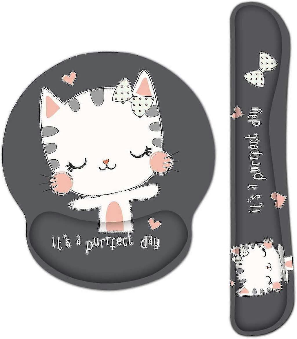 Keyboard Mouse Pad Wrist Rest Gel Ergonomic Wrist Rest Support Mouse Pad $ Non-slip Rubber Base With Memo