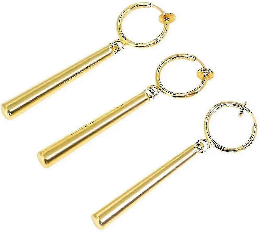 Gold Clip On Zoro Anime Cosplay Earrings for Women's
