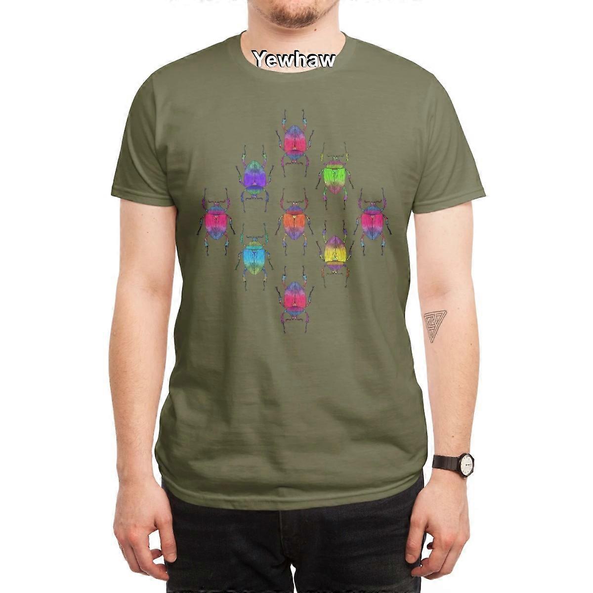 Rainbow Bugs T-Shirt σκαθάρια ιριδίζοντα συμμετρικά pop-art πολύχρωμα έντομα