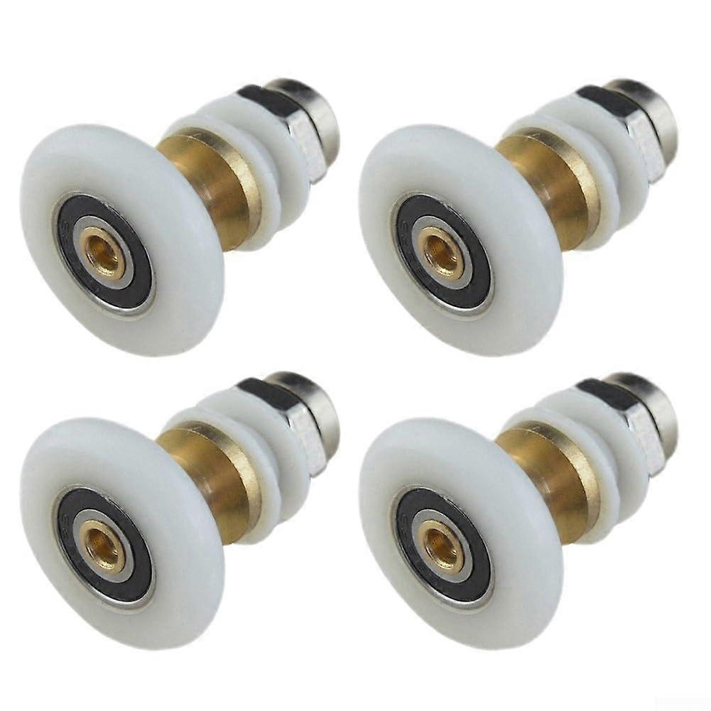 Shower Door Roller Replacement 4Piece Pulley Set, 28mm Wheel Diameter, LongLasting Performance