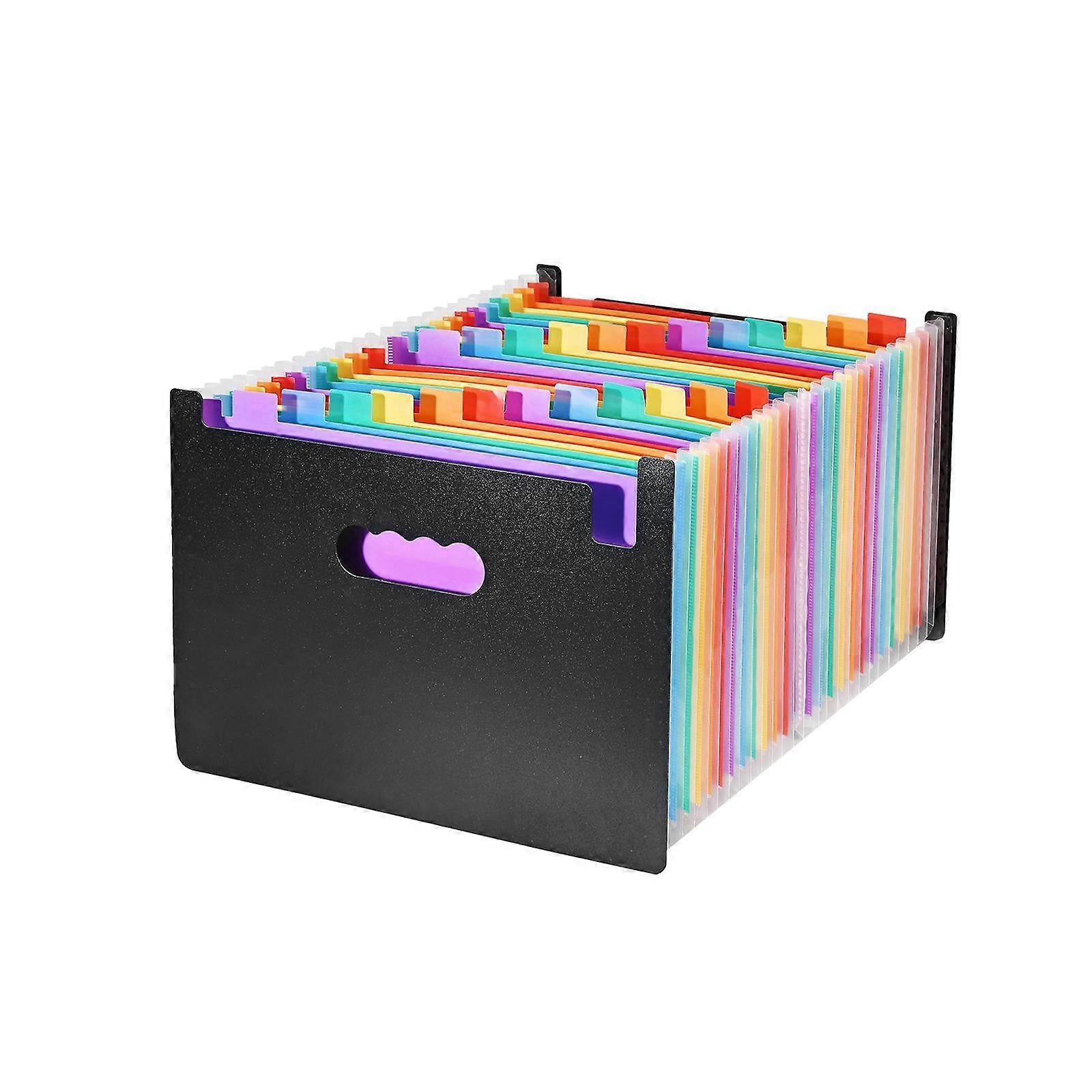 Poaug Office Craft Stationery Clearance - 12 Pocket Accordian File Organizer, Compatible with A4/Letter, Portable Bill Receipt Folder, Colorful Tabs,