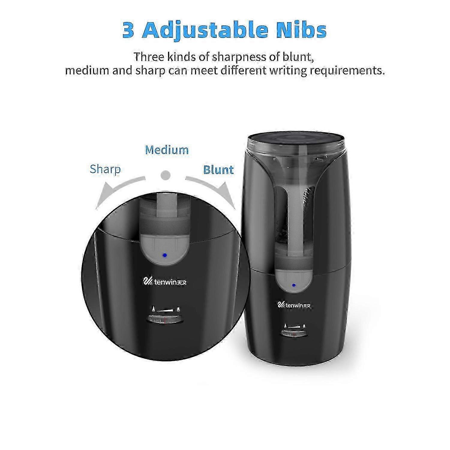 Tenwin Automatic Electric Pencil Sharpener Heavy-duty Helical Blade To Fast Sharpen Adjustable Sharp