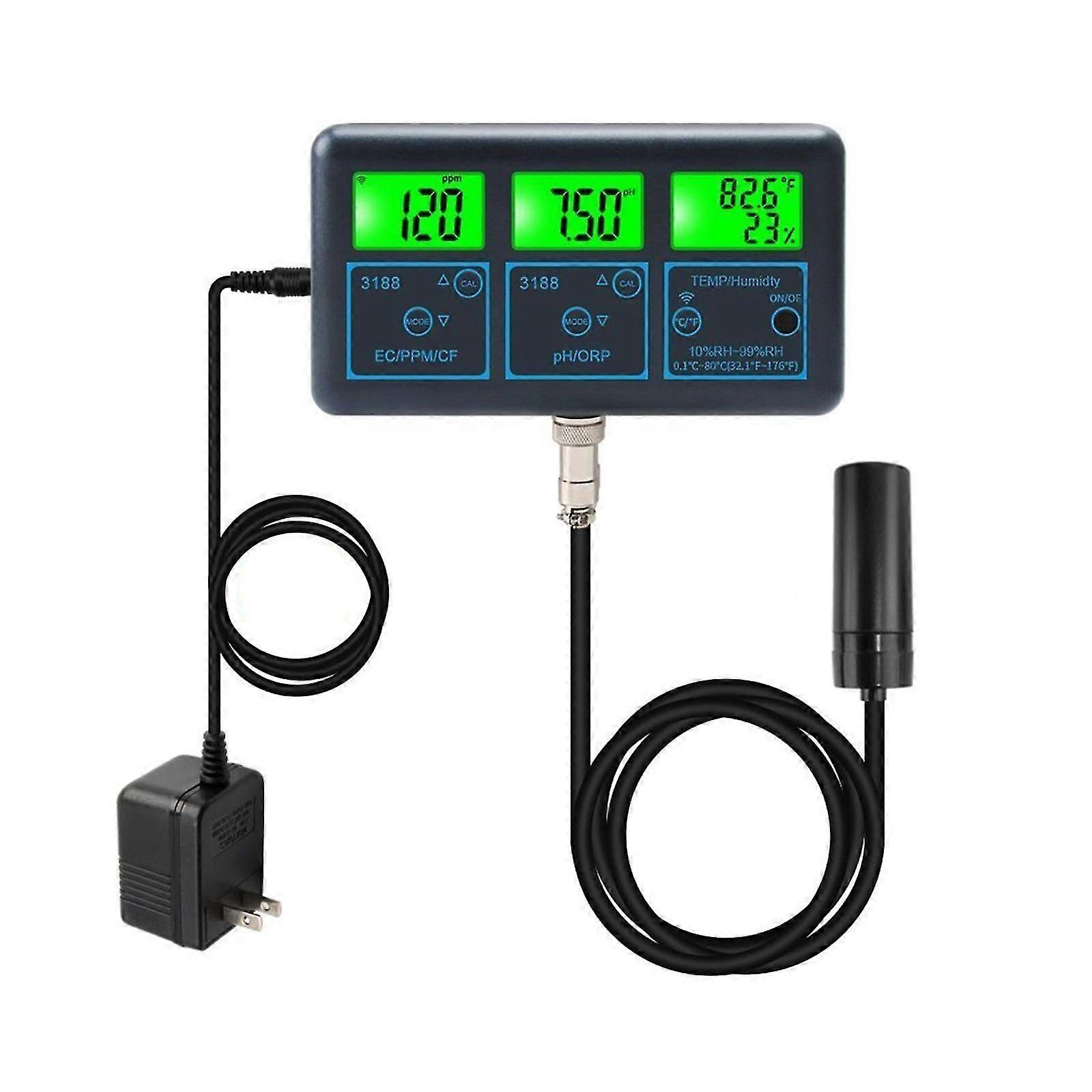 7 In 1 Smart Water Quality Monitor Fish Aquarium Spa Pool Ph Orp Ec Ppm Meter