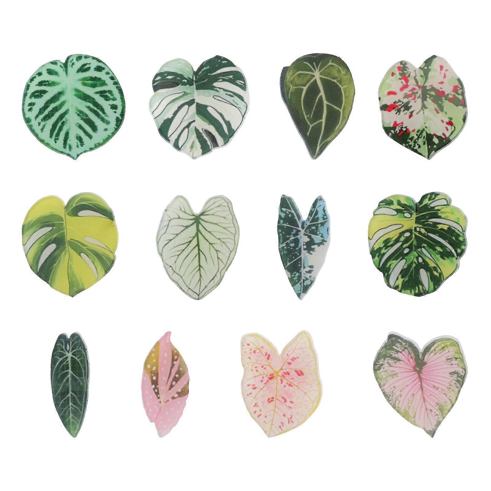 Leaf Fridge Magnets, 12 Styles, Acrylic Leaf Shaped Magnets For Refrigerator, Whiteboard, Locker, Boho Decor