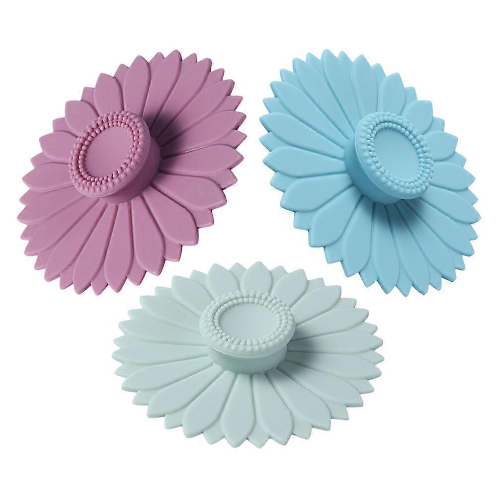 Reusable Silicone Cup Covers for Drinks with 3Pcs Sunflower Mug Covers