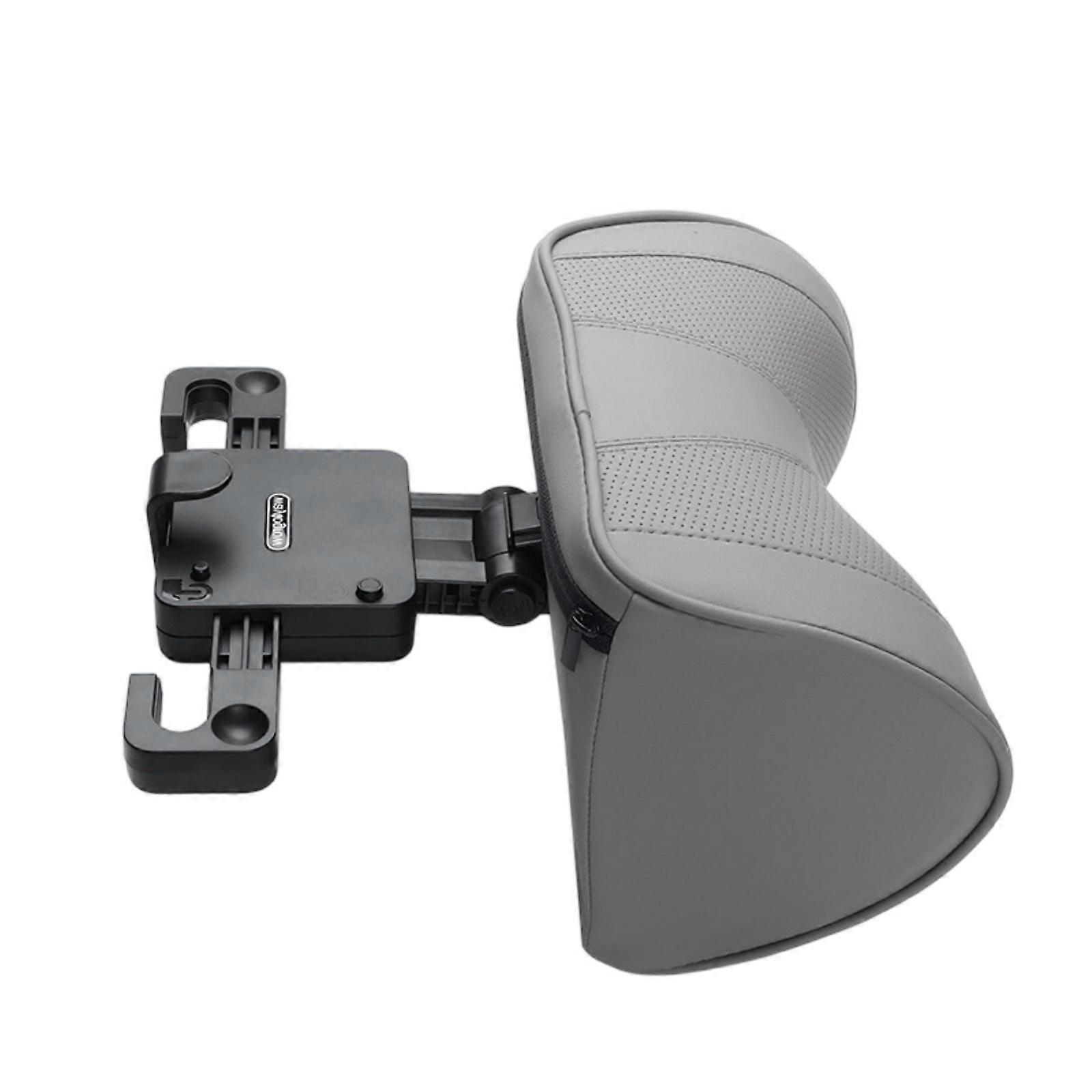 U Shape Auto Headrest With 180 Degree Angles Adjustment Universal For Most Vehicles And Travel Essential Organizers  Gray