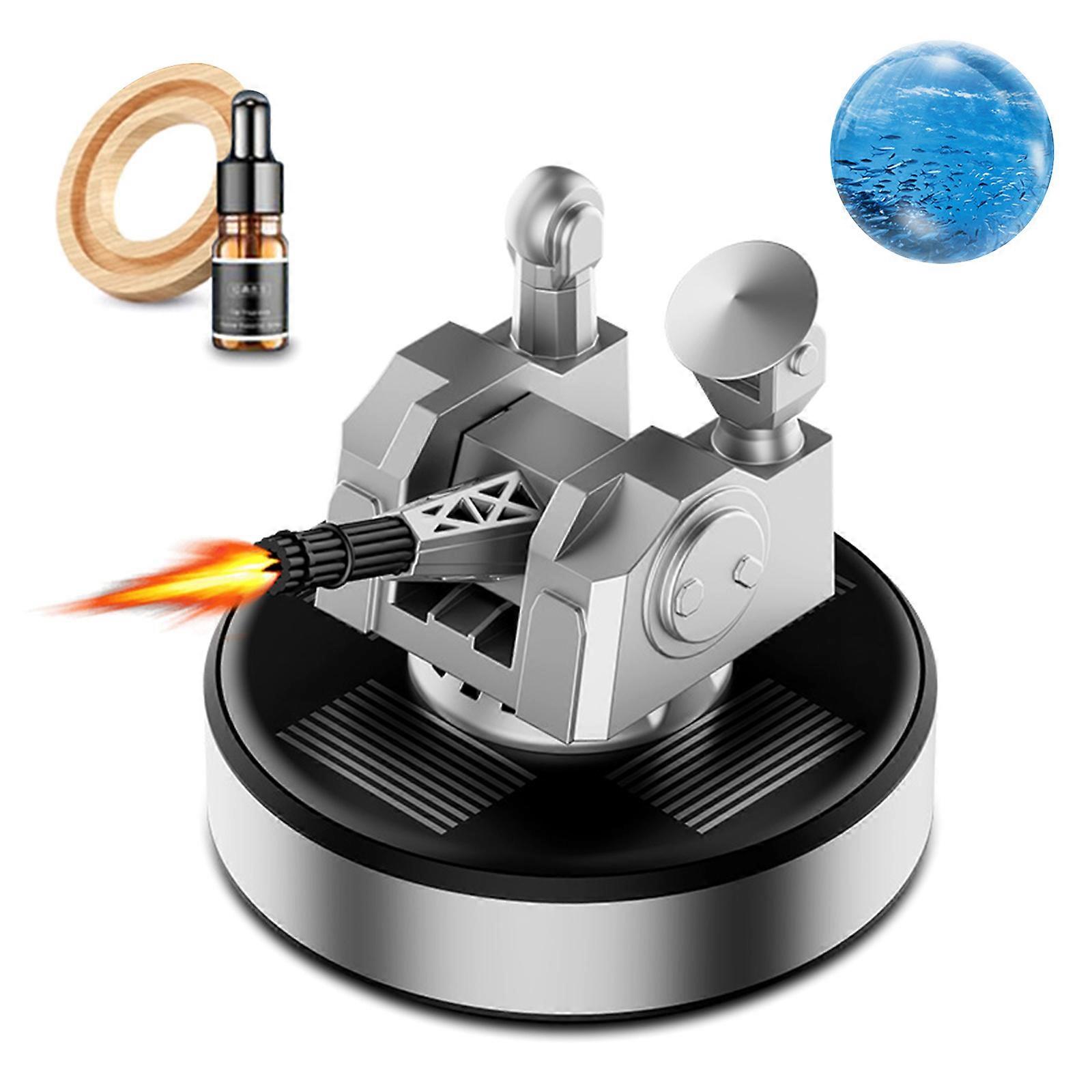 Martial Themed Solar Rotation Car Accessory with Not Slip Base Solar Energy Powered for Vehicle Dashboard Multicolor