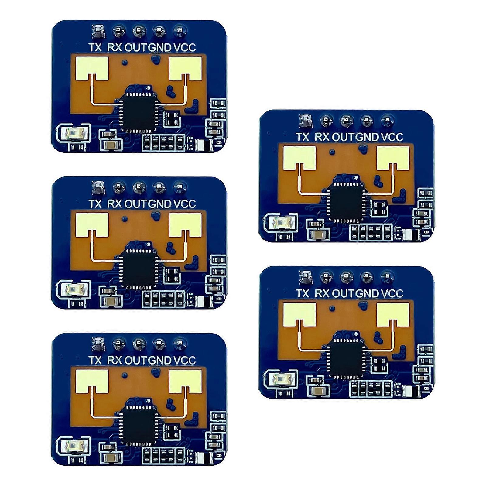 Compact Square 24GHz Module Soldered Header Pins Wireless Enable Low Power Circuit Design Multicolor