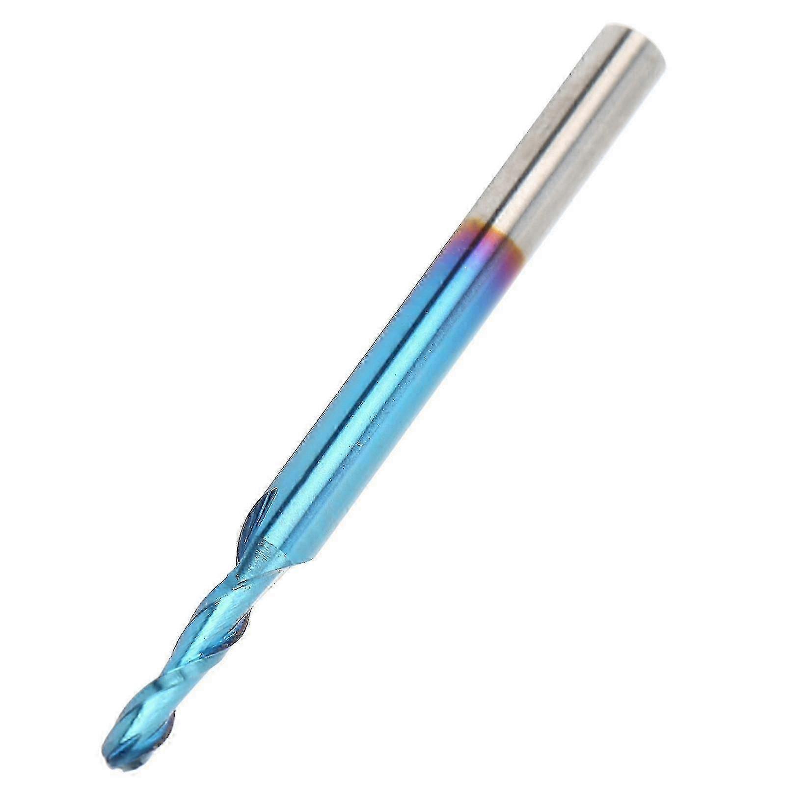 Spiral Ball End Cutter 2 Flutes BluePlated Drilling CNC Router Bit Hardware Supplies