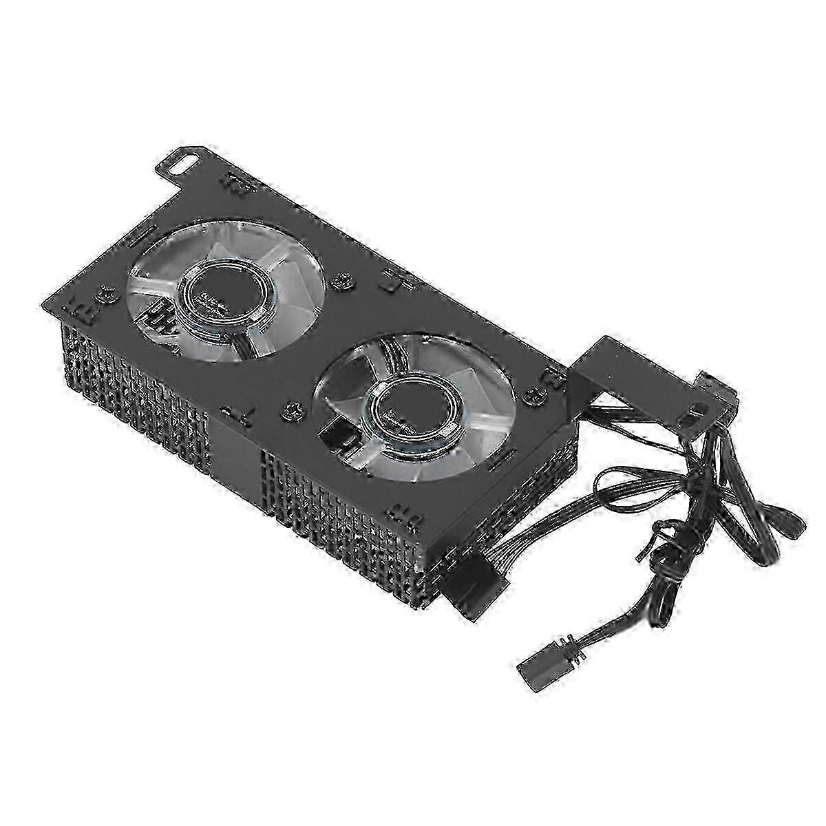 ARGB Synchronized Dual 5020 Fans RAM Cooling Radiator, High Efficiency Memory Heatsink for DDR4 DDR5 25-26