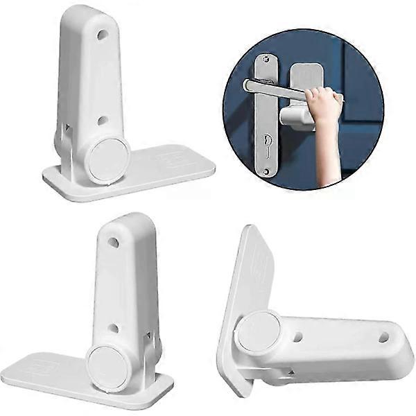 2-pack Door Handle Latch Lock, Child and Pet Safety Lock for Child and Pet Protection [DB] yc