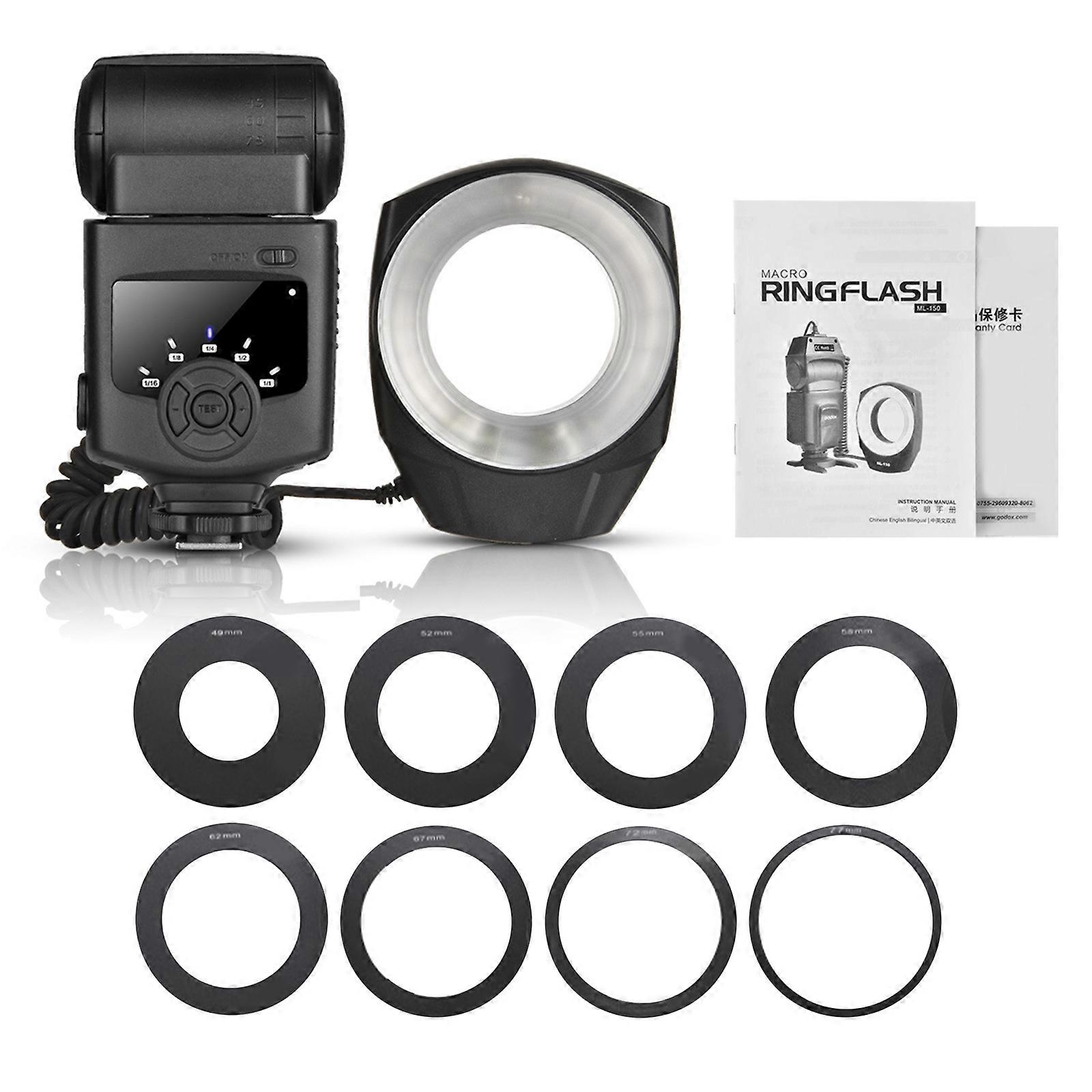 Professional Macro Photography Rings Flash with Remote Control Multifunction Macro Rings Flash with Adjustable Brightness Multicolor