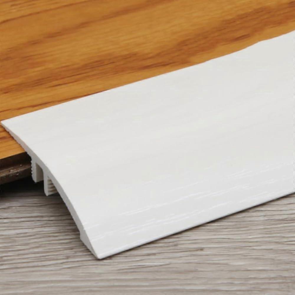 PVC Door Threshold Strips Wood Grain Floor Transition Ramp Reducer Trim, 90cm, Set of 5