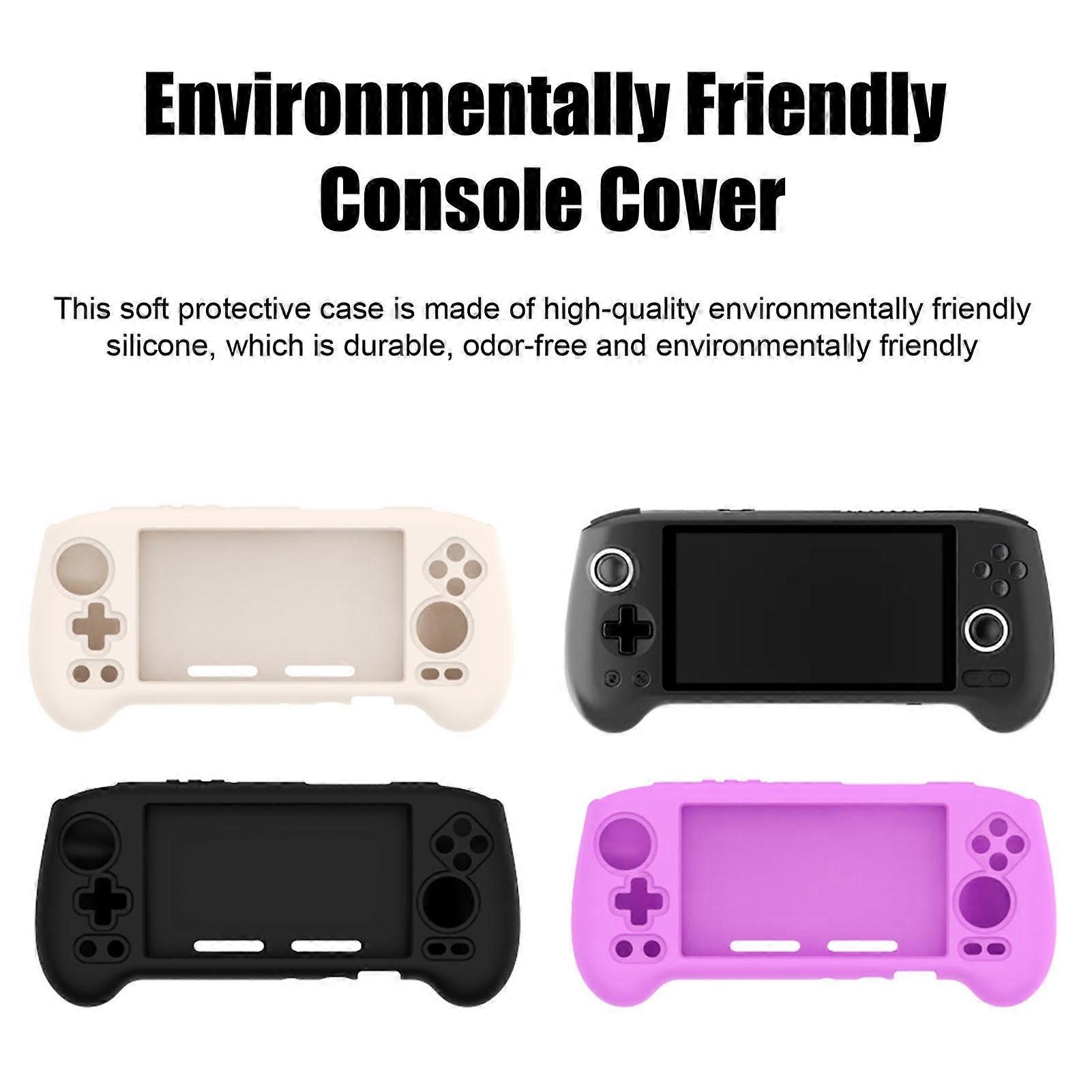 SUSUchens Silicone Protective Case Anti-Scratch Shockproof Wear Resistant Easy to Install Game Console Silicone Case for ANBERNIC RG556 Purple