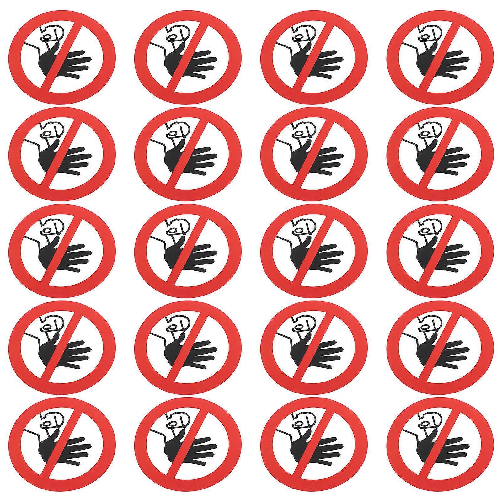 Durable Warning Stickers for Safety with 20 Sheet Self Adhesive Labels